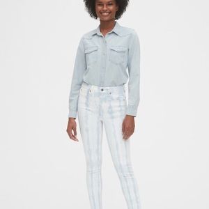 High Rise Tie-Dye True Skinny Jeans GAP